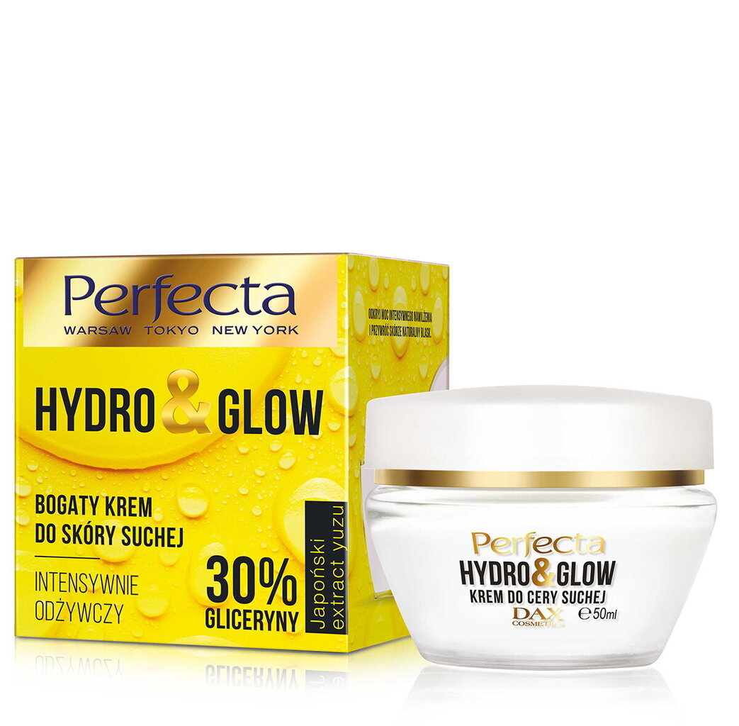 Veido kremas Perfecta Hydro & Glow 30% glicerino 50 ml kaina ir informacija | Veido kremai | pigu.lt