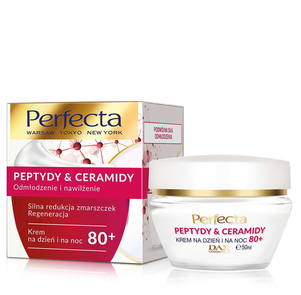 Veido kremas brandžiai odai Perfecta Peptydy & Ceramidy 80+ 50 ml цена и информация | Veido kremai | pigu.lt