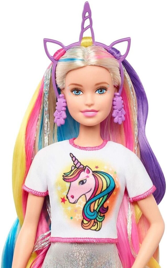 Lėlė Barbie su fantastiniais plaukais, GHN04 kaina ir informacija | Žaislai mergaitėms | pigu.lt