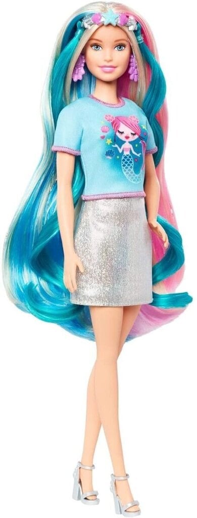 Lėlė Barbie su fantastiniais plaukais, GHN04 kaina ir informacija | Žaislai mergaitėms | pigu.lt