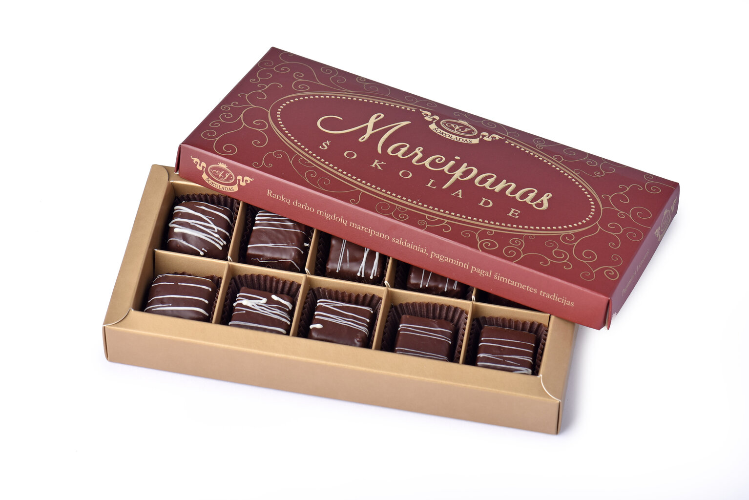 AJ Šokoladas Marcipanas Šokolade 120 g цена и информация | Saldumynai | pigu.lt