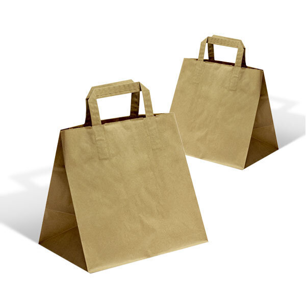 Popieriniai maišeliai su rankenėlėmis, 50 vnt., 32x22x24.5 cm kaina |  pigu.lt