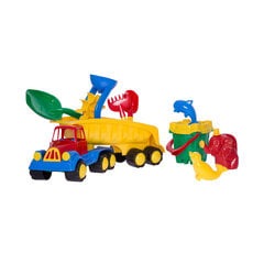 Smėlio žaislų rinkinys su žaisliniu sunkvežimiu ir smėlio pilimi kaina ir informacija | Vandens, smėlio ir paplūdimio žaislai | pigu.lt