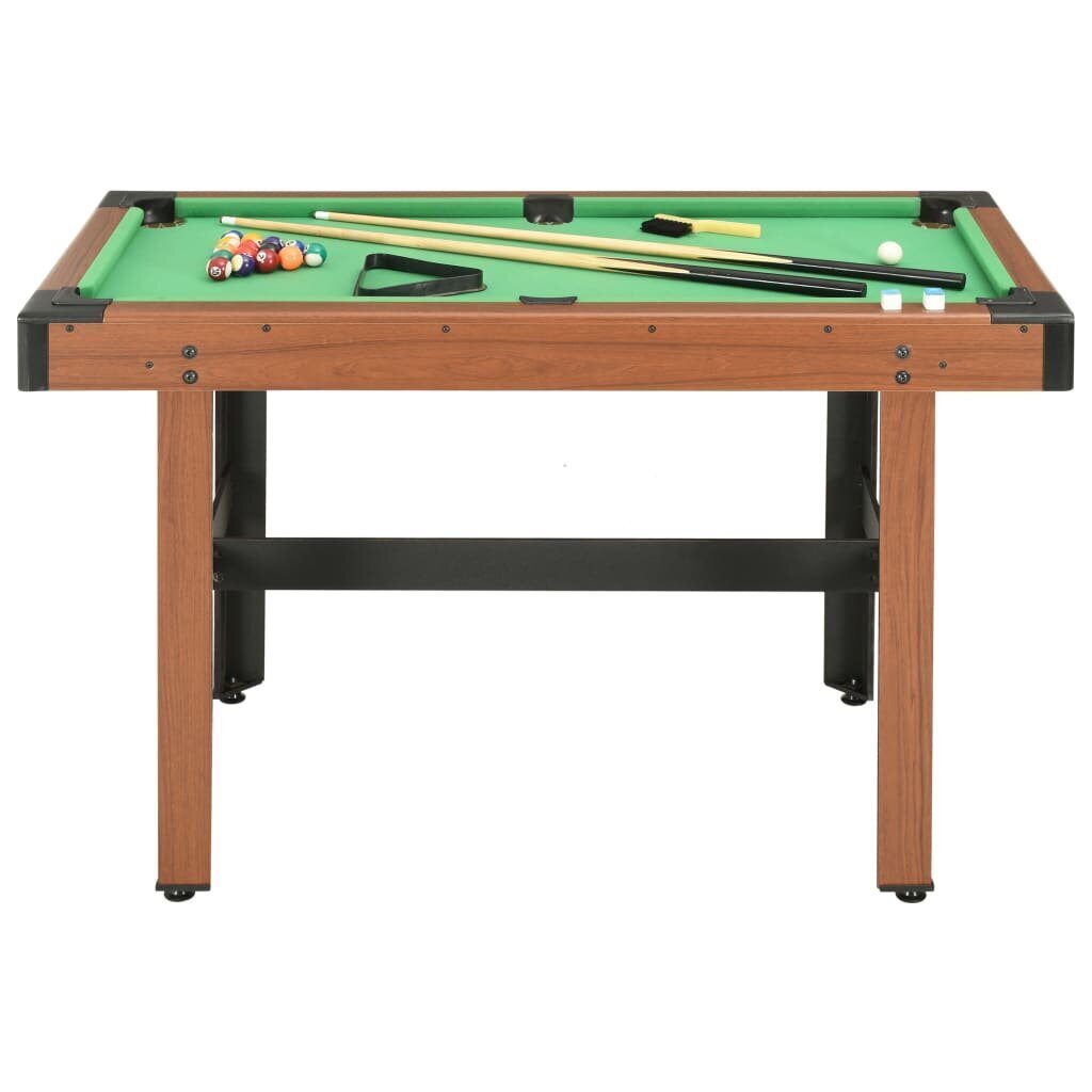 Biliardo stalas, 122x61x76cm, rudas, 4 pėdų ilgio цена и информация | Stalo žaidimai, galvosūkiai | pigu.lt