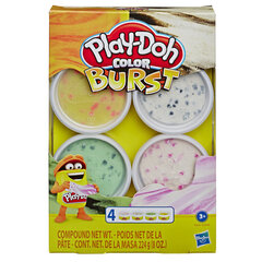 Plastilino rinkinys Play-Doh Color Burst, 4 x 56 g kaina ir informacija | Lavinamieji žaislai | pigu.lt