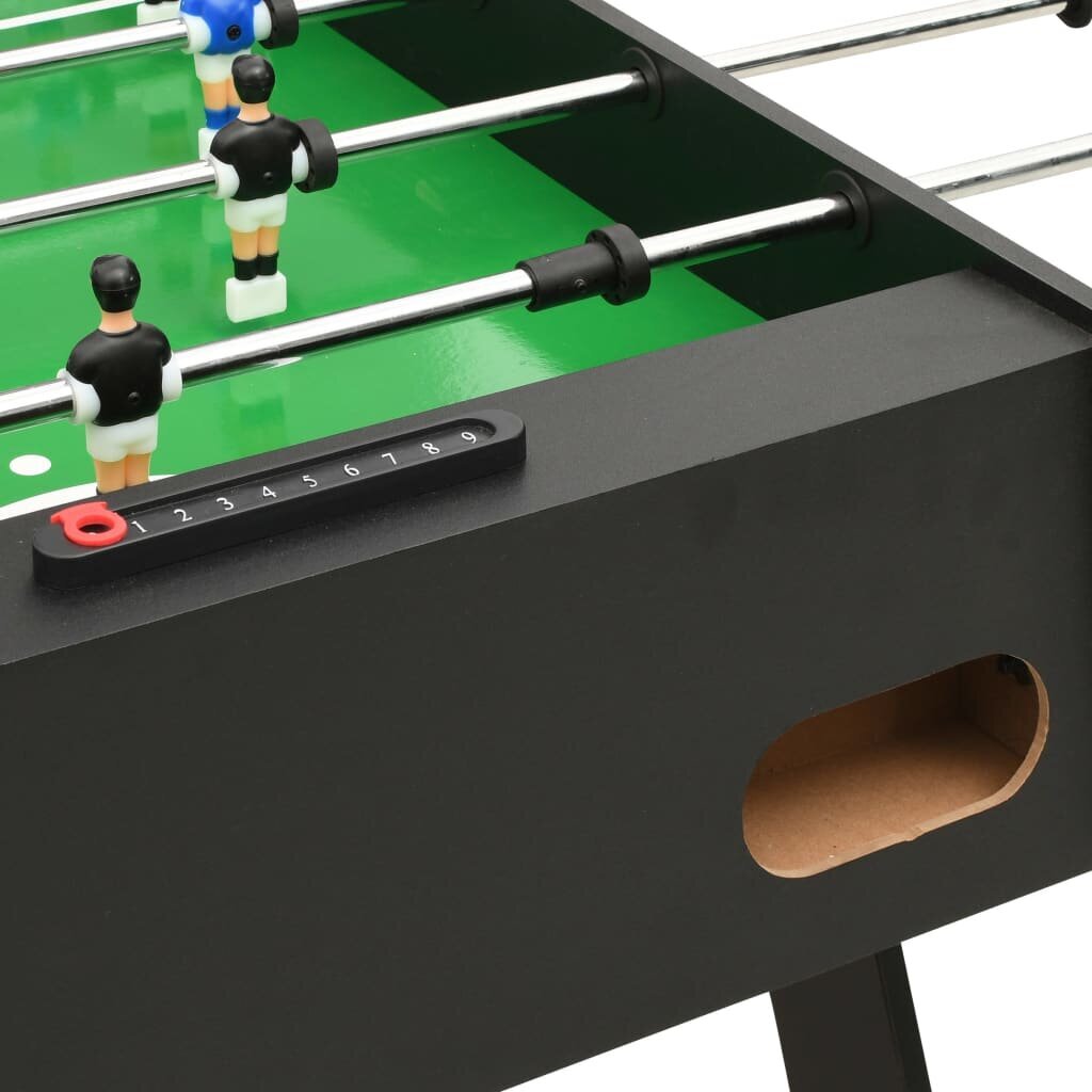 Sulankstomas stalo futbolo stalas 121x61x80cm, juodas цена и информация | Stalo futbolas | pigu.lt