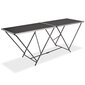 Klijavimo stalas, sulankstomas, 200x60x78cm, juoda kaina ir informacija | Lauko stalai, staliukai | pigu.lt