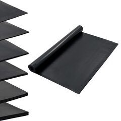 Kilimėlis iš gumos, 1,2x5 m, 2 mm, juodas цена и информация | Универсальные коврики | pigu.lt