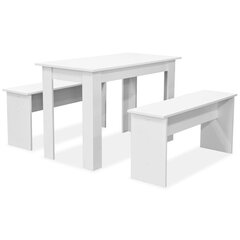 Обеденный стол Vida XL, белый цена и информация | Комплекты мебели для столовой | pigu.lt