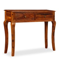 Konsolinis staliukas iš dalbergijos medienos, 90x32x76cm, rudas kaina ir informacija | Stalai-konsolės | pigu.lt