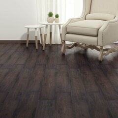PVC grindų plokštės, prilipdomos, 5,02m², 2 mm, tamsiai ruda, kaina ir informacija | Terasos grindys | pigu.lt