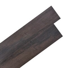 PVC grindų plokštės, prilipdomos, 5,02m², 2 mm, tamsiai ruda, цена и информация | Террасный пол | pigu.lt