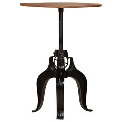 Baro stalas, 75x(76-110)cm, perdirbtos medienos masyvas, kaina ir informacija | Virtuvės ir valgomojo stalai, staliukai | pigu.lt