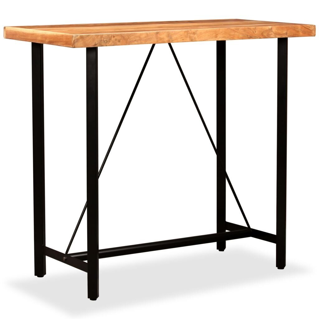 Baro stalas, 120x60x107 cm, akacijos mediena цена и информация | Virtuvės ir valgomojo stalai, staliukai | pigu.lt
