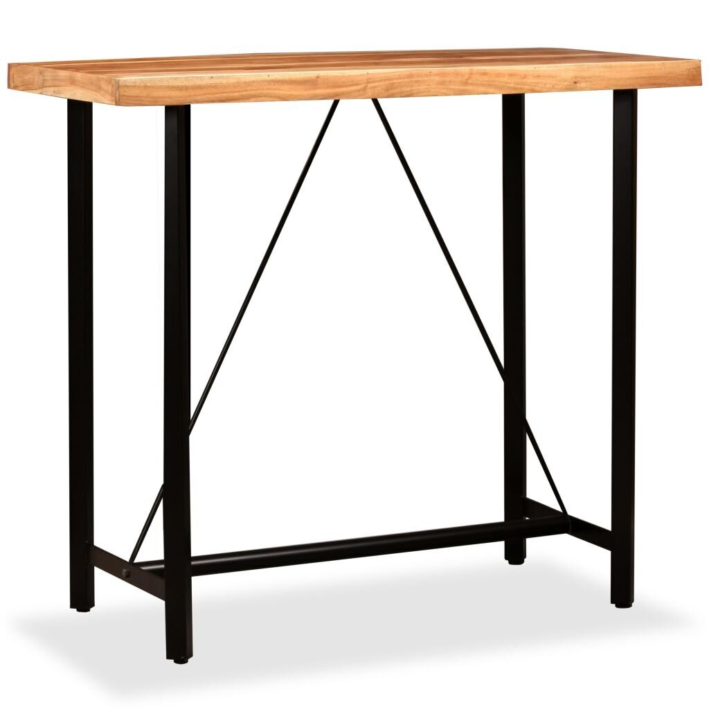 Baro stalas, 120x60x107 cm, akacijos mediena цена и информация | Virtuvės ir valgomojo stalai, staliukai | pigu.lt