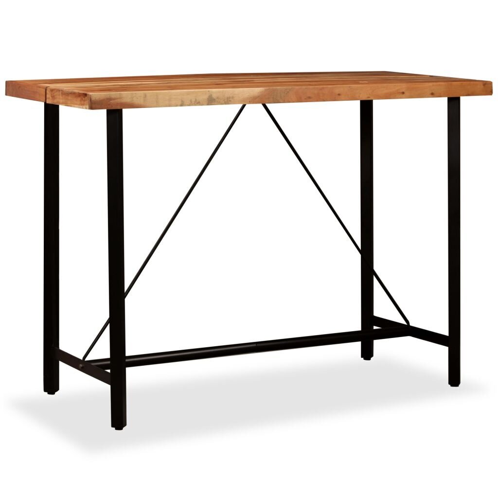 Baro stalas, 150x70x107 cm, akacijos mediena kaina ir informacija | Virtuvės ir valgomojo stalai, staliukai | pigu.lt