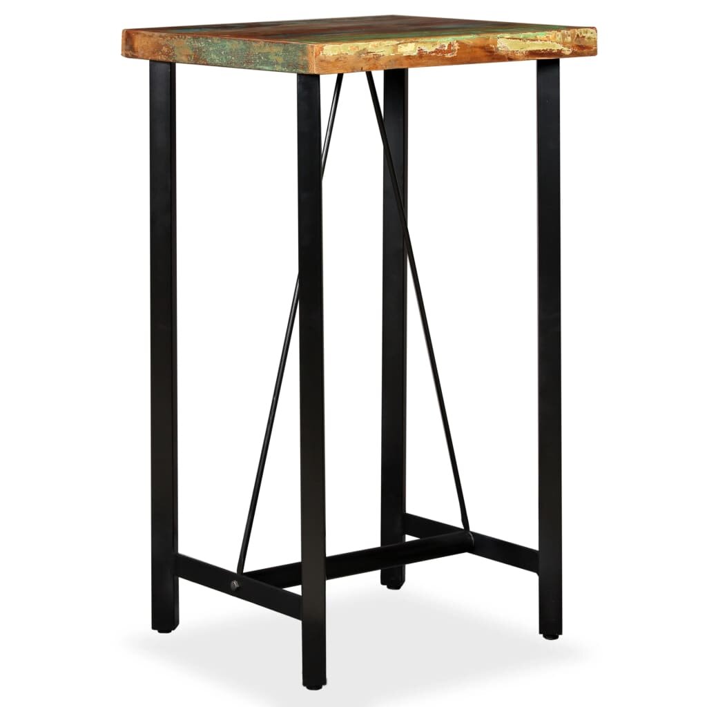 Baro stalas, 60x60x107cm, masyvi perdirbta mediena kaina ir informacija | Virtuvės ir valgomojo stalai, staliukai | pigu.lt