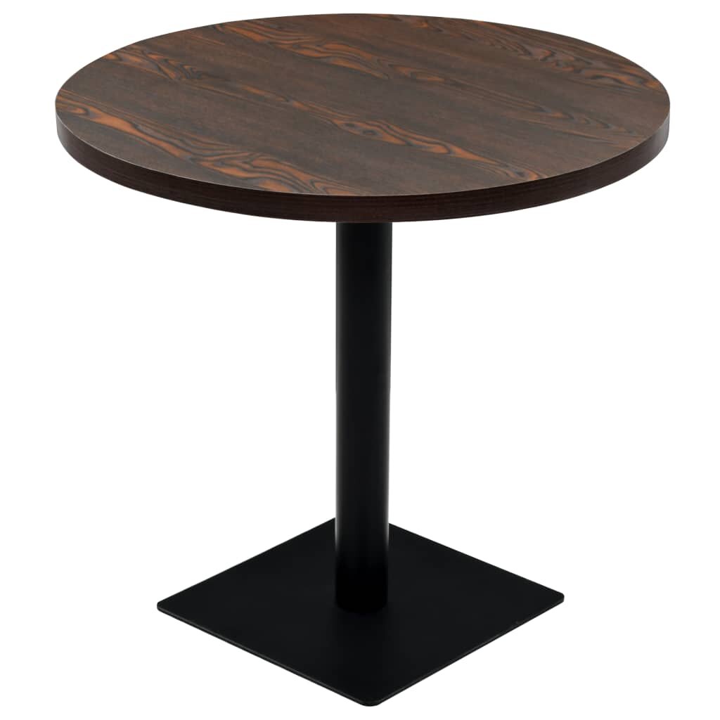 Baro staliukas, 80x80x75cm, tamsiai uosio spalvos kaina ir informacija | Virtuvės ir valgomojo stalai, staliukai | pigu.lt