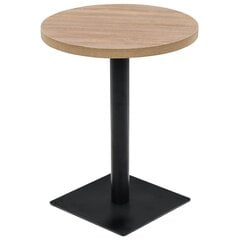 Baro staliukas, 60x75cm, ąžuolo spalvos kaina ir informacija | Virtuvės ir valgomojo stalai, staliukai | pigu.lt