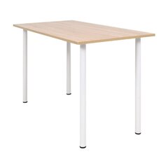 Stalas, 120x60x73cm, ąžuolo ir balta spalva kaina ir informacija | Virtuvės ir valgomojo stalai, staliukai | pigu.lt