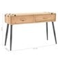 Konsolinis staliukas iš eglės medienos, 115x40,5x76cm, rudas kaina ir informacija | Stalai-konsolės | pigu.lt