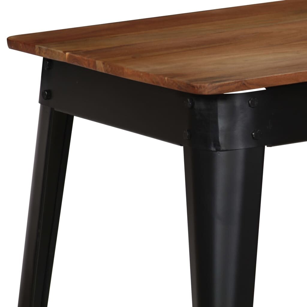 Stalas, 120x60x76cm, akacijos med. masyvas ir plienas kaina ir informacija | Virtuvės ir valgomojo stalai, staliukai | pigu.lt