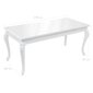Stalas, 179x89x81 cm, labai blizgus, baltas kaina ir informacija | Virtuvės ir valgomojo stalai, staliukai | pigu.lt
