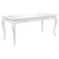 Stalas, 179x89x81 cm, labai blizgus, baltas kaina ir informacija | Virtuvės ir valgomojo stalai, staliukai | pigu.lt