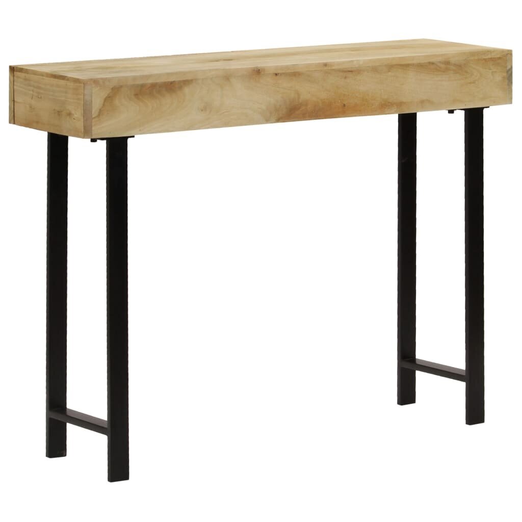 Konsolinis staliukas iš mango medienos, 102x30x79cm, rudos spalvos kaina ir informacija | Stalai-konsolės | pigu.lt
