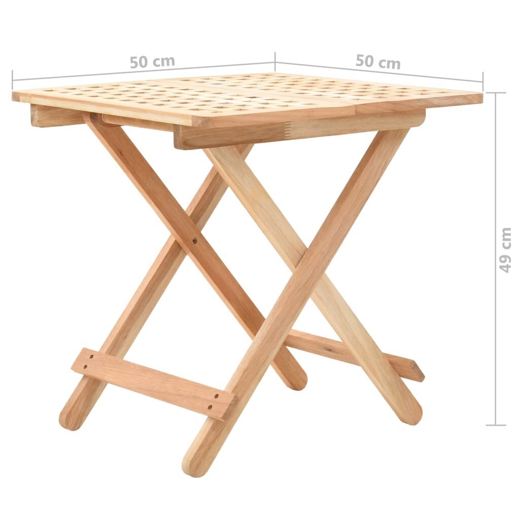 Sulankstomas šoninis staliukas, 50x50x49cm kaina ir informacija | Kavos staliukai | pigu.lt
