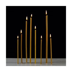 50 vnt. Bičių vaško žvakių geltonos spalvos Danilovo No40, 500 g. kaina ir informacija | Bažnytinės žvakės, žvakidės | pigu.lt