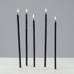100 vnt. Bičių vaško žvakių juodos spalvos Danilovo No140, 286 g. kaina ir informacija | Bažnytinės žvakės, žvakidės | pigu.lt