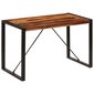 Stalas, 120x60x76 cm, rausv. dalb. medienos masyvas kaina ir informacija | Virtuvės ir valgomojo stalai, staliukai | pigu.lt