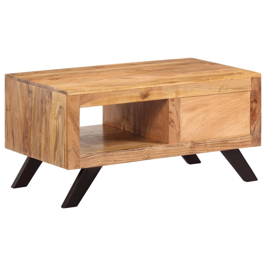 Kavos staliukas, 90x50x45 cm, akacijos medienos masyvas kaina ir informacija | Kavos staliukai | pigu.lt