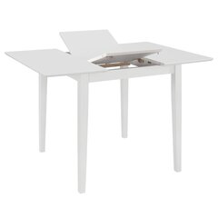 Išskleidžiamas valgomasis stalas, (80x120)x80x74 cm, baltas цена и информация | Кухонные и обеденные столы | pigu.lt