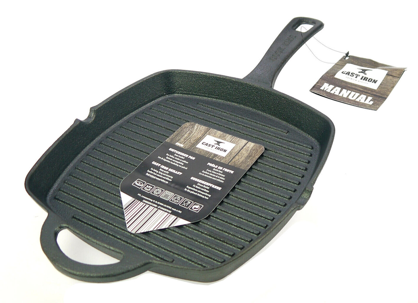 Cast Iron grill ketaus keptuvė, 26x26 cm kaina ir informacija | Keptuvės | pigu.lt