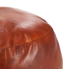 Pufas, gelsvai rudas, 60x30cm, tikra ožkos oda kaina ir informacija | Sėdmaišiai ir pufai | pigu.lt