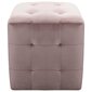 Naktinės spintelės, 2vnt., rožinės spalvos, 30x30x30cm, aksomas цена и информация | Spintelės prie lovos | pigu.lt