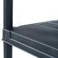 Sandėliavimo lentynos, 2vnt., juod., 80x40x138cm, plast., 200kg kaina ir informacija | Sandėliavimo lentynos | pigu.lt