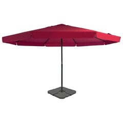 Lauko skėtis su nešiojamu pagrindu, raudonos spalvos kaina ir informacija | Skėčiai, markizės, stovai | pigu.lt