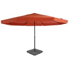 Lauko skėtis su nešiojamu pagrindu, oranžinis цена и информация | Зонты, маркизы, стойки | pigu.lt