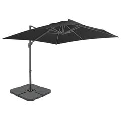 Lauko skėtis vidaXL su nešiojamu pagrindu, pilkos spalvos цена и информация | Зонты, маркизы, стойки | pigu.lt