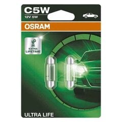 Автомобильная лампа Osram OS6418ULT-02B Ultralife C5W 12V 5W цена и информация | Автомобильные лампочки | pigu.lt