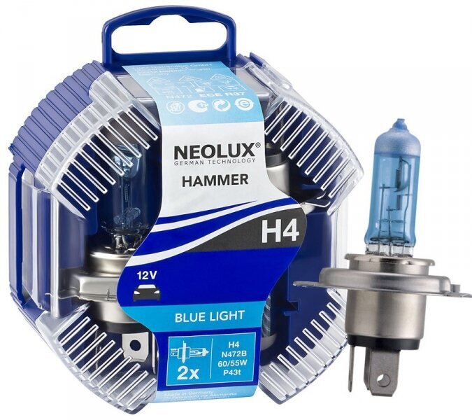 NEOLUX H4 BLUE LIGHT 4008321756824 Halogēna spuldzes kaina ir informacija | Automobilių lemputės | pigu.lt