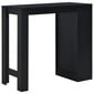 Baro stalas su lentyna, 110x50x103cm, juodas kaina ir informacija | Virtuvės ir valgomojo stalai, staliukai | pigu.lt