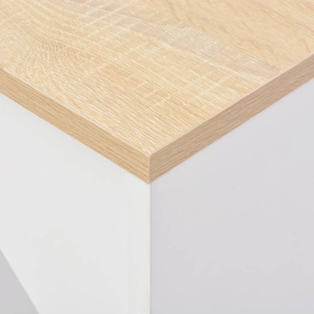 Baro stalas su judinama lentyna, 138x40x120cm, baltas kaina ir informacija | Virtuvės ir valgomojo stalai, staliukai | pigu.lt