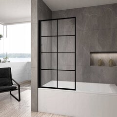 Vonios sienelė REA Lagos I 70cm, black mat kaina ir informacija | Priedai vonioms, dušo kabinoms | pigu.lt