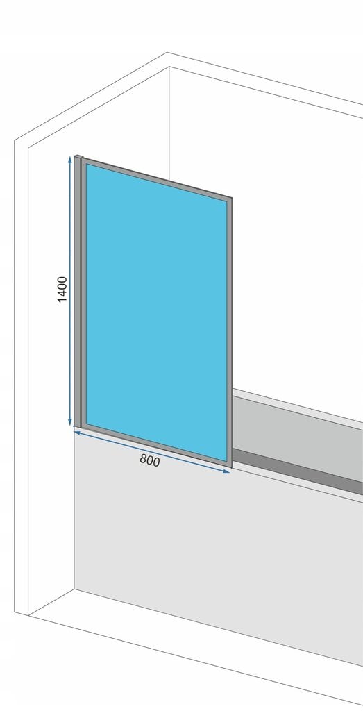 Vonios sienelė REA Lagos I 80cm, black mat kaina ir informacija | Priedai vonioms, dušo kabinoms | pigu.lt