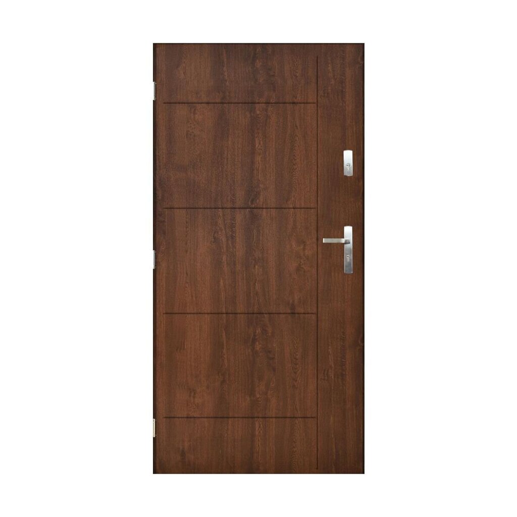 Lauko durys Panama, kairinės, riešutas, 90 cm kaina ir informacija | Lauko durys | pigu.lt