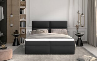 Кровать NORE Amber, 180x200 см, черная эко кожа цена и информация | Кровати | pigu.lt